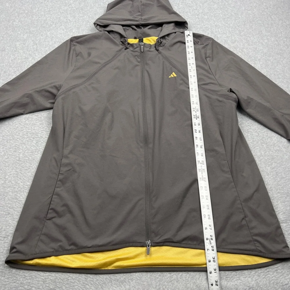 Adidas Ultimate365 Convertible Jacket Mens‎ XXL Gray Full Zip Hooded Windbreaker